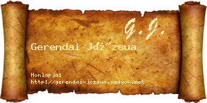 Gerendai Józsua névjegykártya